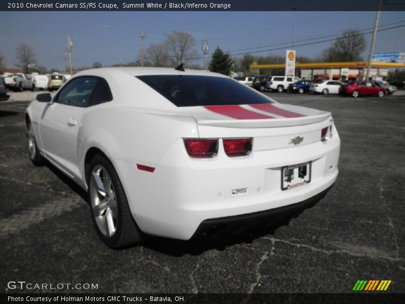 Summit White / Black/Inferno Orange 2010 Chevrolet Camaro SS/RS Coupe