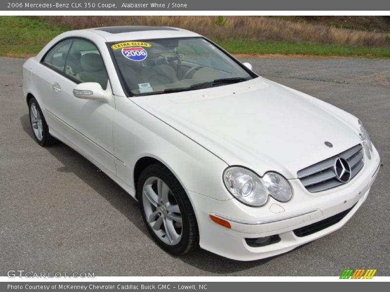 Alabaster White / Stone 2006 Mercedes-Benz CLK 350 Coupe