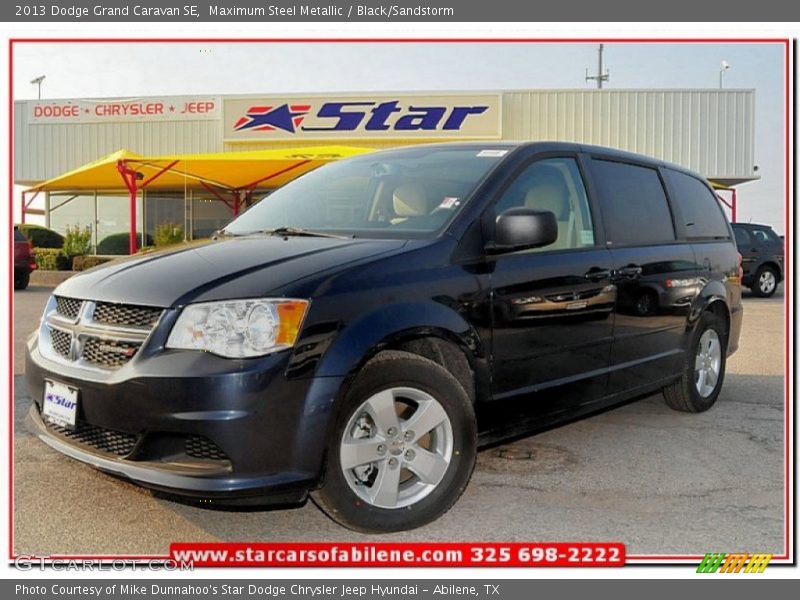 Maximum Steel Metallic / Black/Sandstorm 2013 Dodge Grand Caravan SE