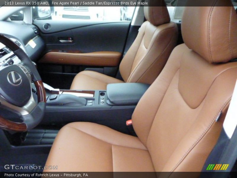 Fire Agate Pearl / Saddle Tan/Espresso Birds Eye Maple 2013 Lexus RX 350 AWD