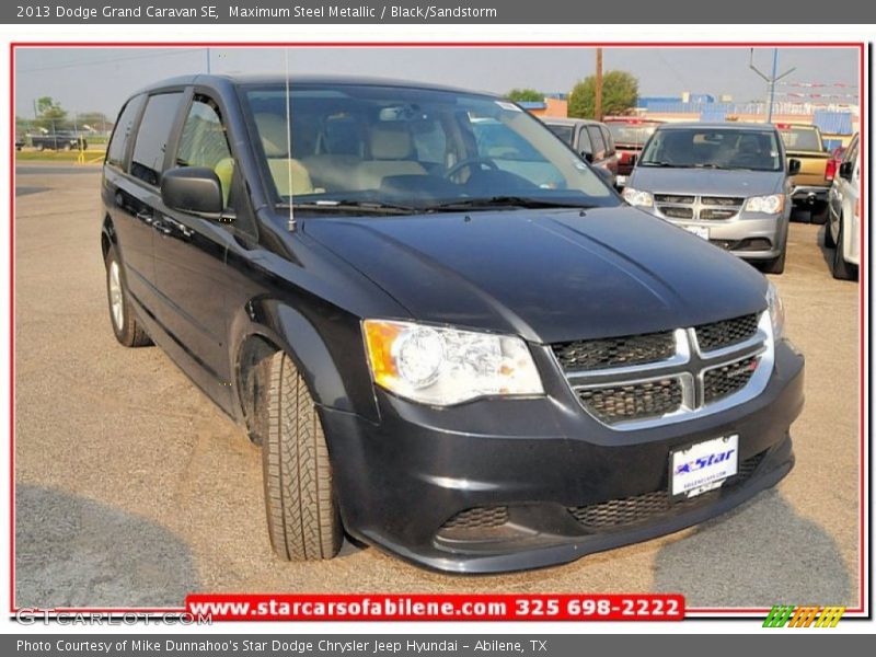 Maximum Steel Metallic / Black/Sandstorm 2013 Dodge Grand Caravan SE