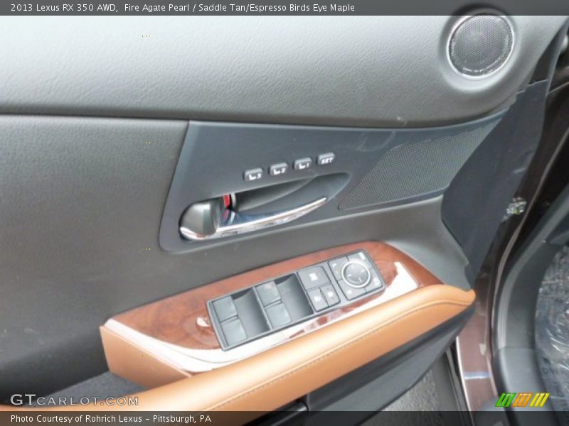 Fire Agate Pearl / Saddle Tan/Espresso Birds Eye Maple 2013 Lexus RX 350 AWD