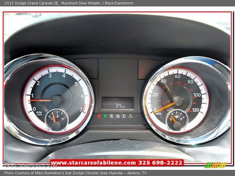 Maximum Steel Metallic / Black/Sandstorm 2013 Dodge Grand Caravan SE