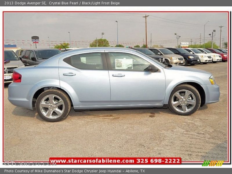 Crystal Blue Pearl / Black/Light Frost Beige 2013 Dodge Avenger SE