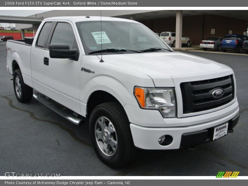 Oxford White / Stone/Medium Stone 2009 Ford F150 STX SuperCab 4x4