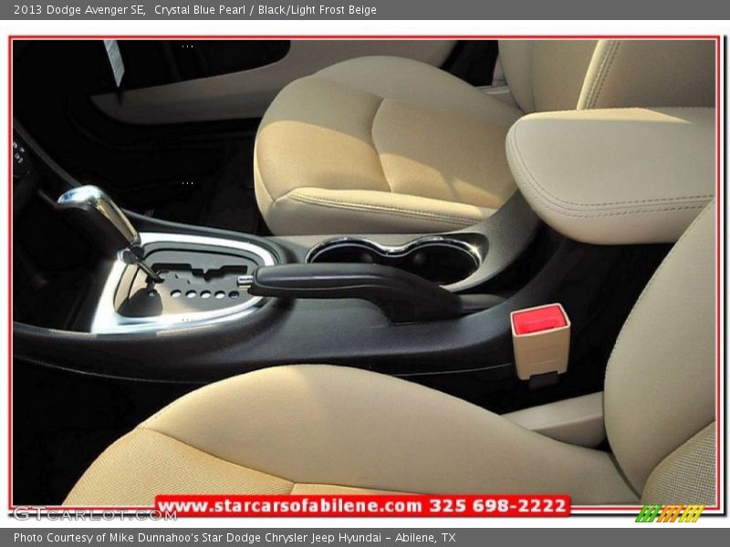 Crystal Blue Pearl / Black/Light Frost Beige 2013 Dodge Avenger SE