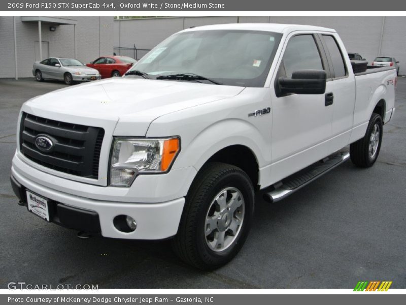 Oxford White / Stone/Medium Stone 2009 Ford F150 STX SuperCab 4x4
