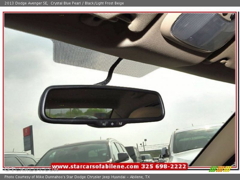 Crystal Blue Pearl / Black/Light Frost Beige 2013 Dodge Avenger SE