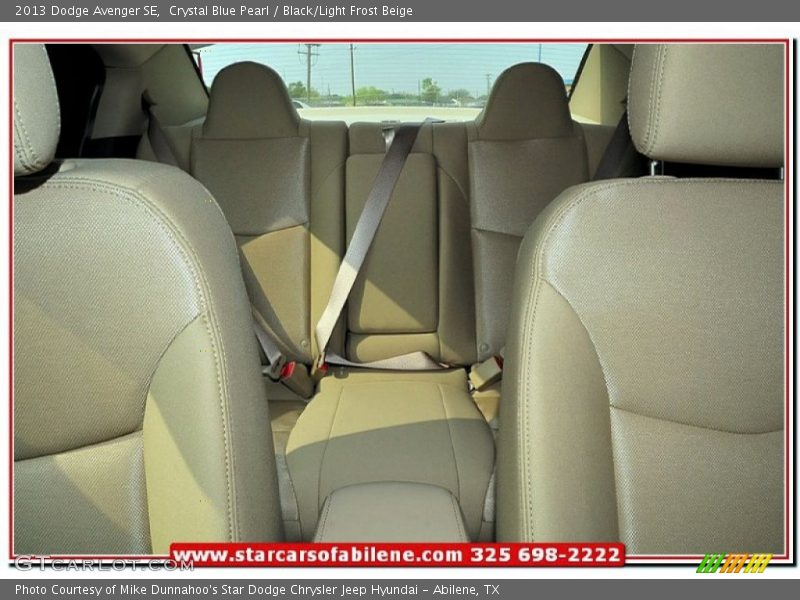 Crystal Blue Pearl / Black/Light Frost Beige 2013 Dodge Avenger SE