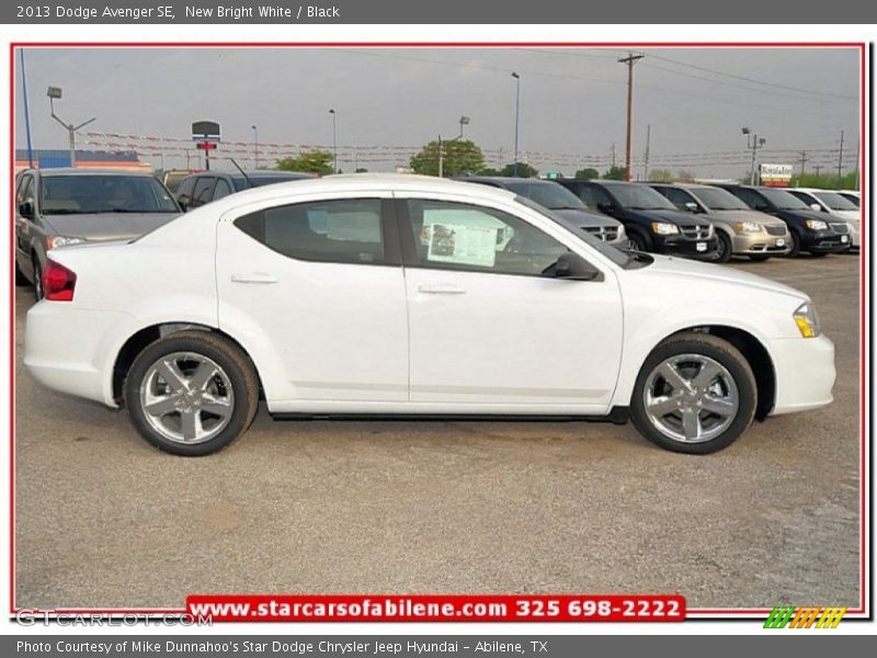 New Bright White / Black 2013 Dodge Avenger SE