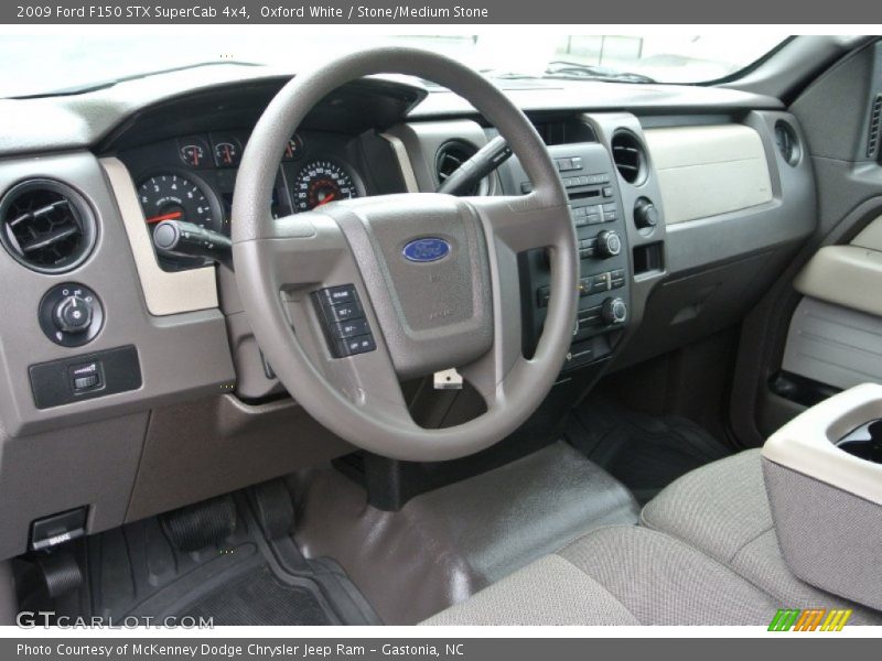 Oxford White / Stone/Medium Stone 2009 Ford F150 STX SuperCab 4x4
