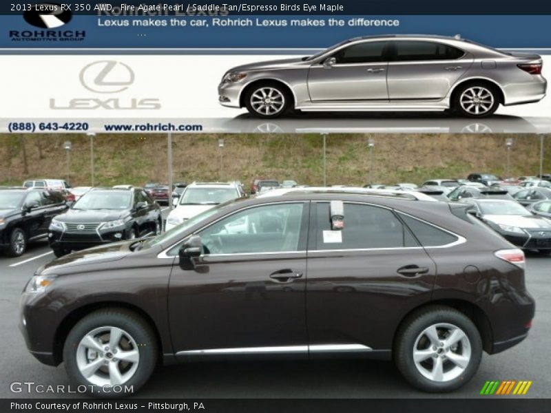 Fire Agate Pearl / Saddle Tan/Espresso Birds Eye Maple 2013 Lexus RX 350 AWD