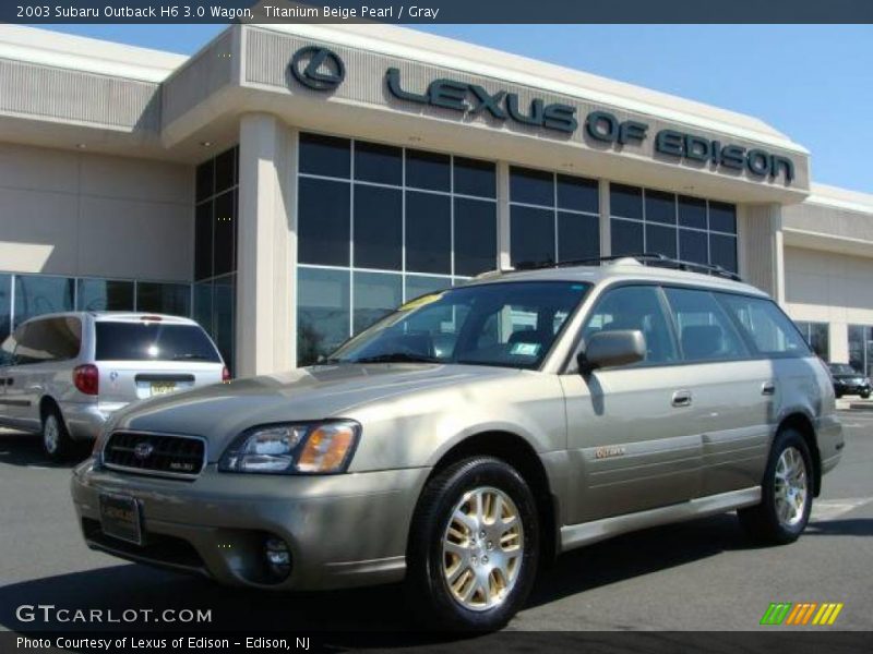 Titanium Beige Pearl / Gray 2003 Subaru Outback H6 3.0 Wagon