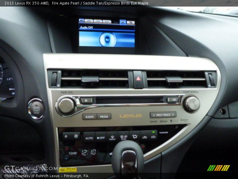 Fire Agate Pearl / Saddle Tan/Espresso Birds Eye Maple 2013 Lexus RX 350 AWD