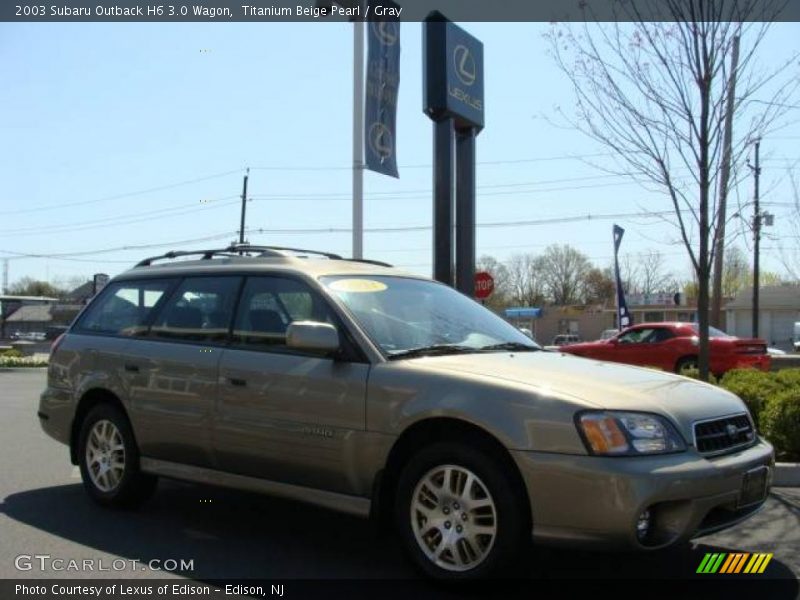 Titanium Beige Pearl / Gray 2003 Subaru Outback H6 3.0 Wagon