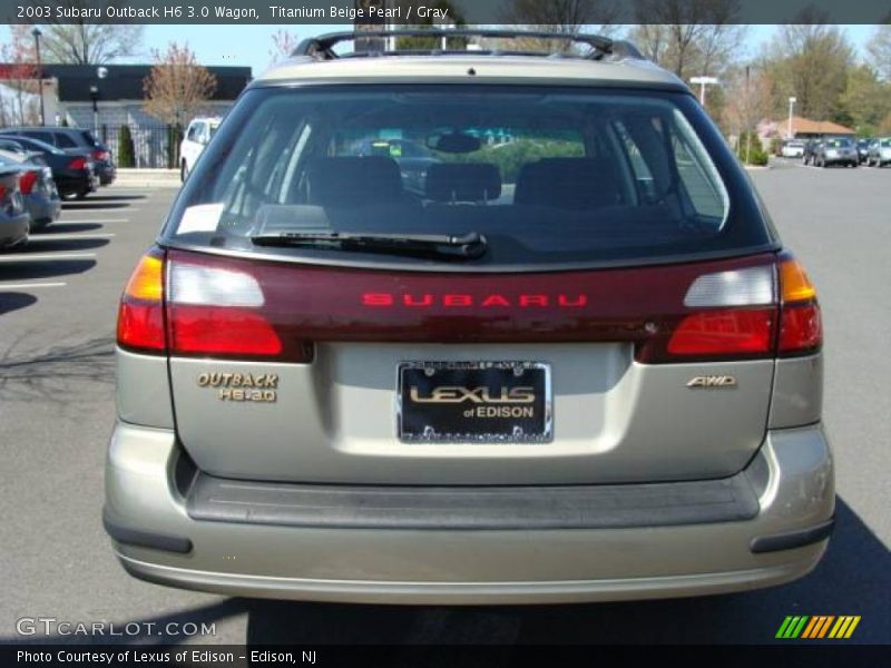 Titanium Beige Pearl / Gray 2003 Subaru Outback H6 3.0 Wagon