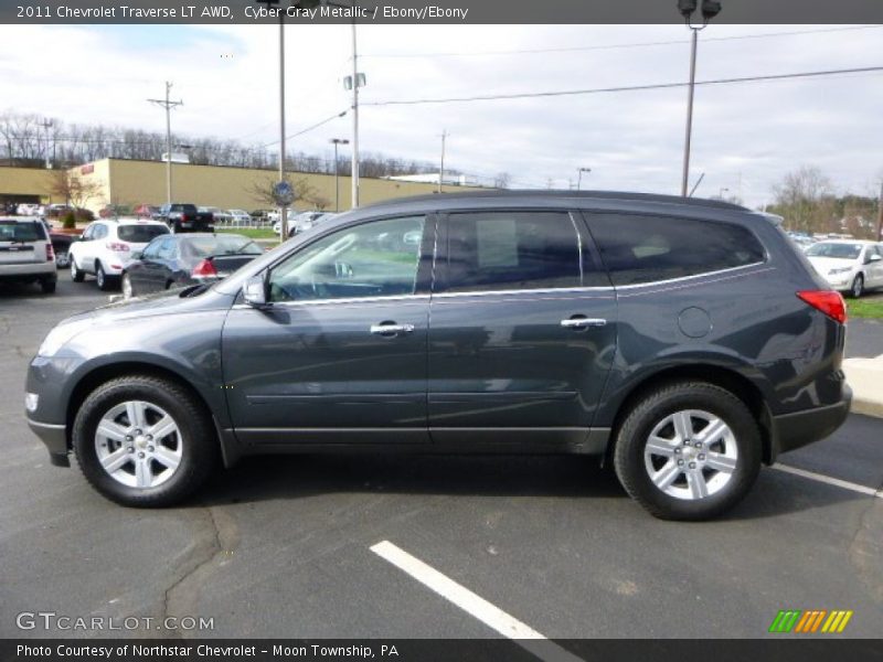 Cyber Gray Metallic / Ebony/Ebony 2011 Chevrolet Traverse LT AWD