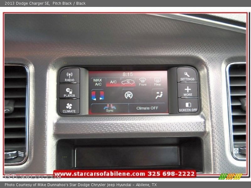 Pitch Black / Black 2013 Dodge Charger SE