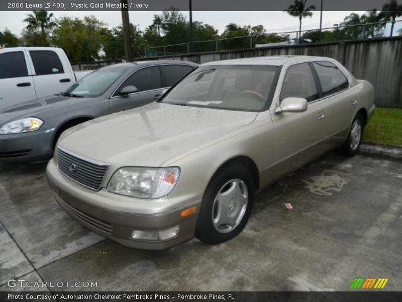 Mystic Gold Metallic / Ivory 2000 Lexus LS 400