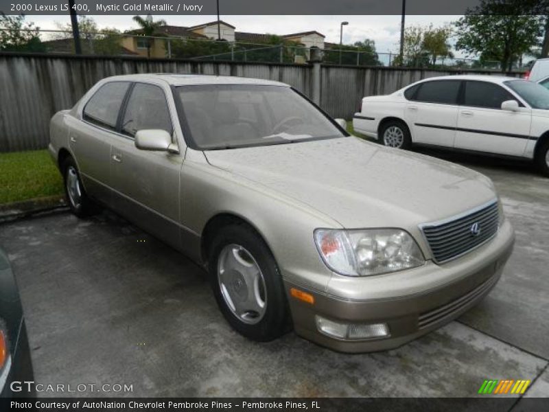 Mystic Gold Metallic / Ivory 2000 Lexus LS 400
