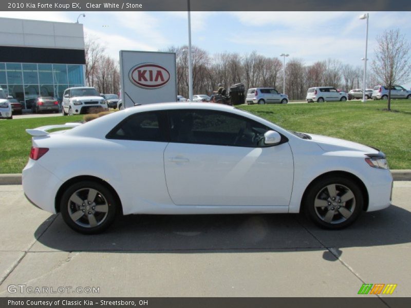 Clear White / Stone 2010 Kia Forte Koup EX