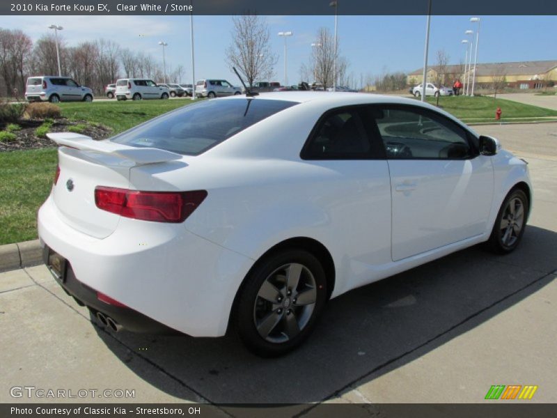 Clear White / Stone 2010 Kia Forte Koup EX
