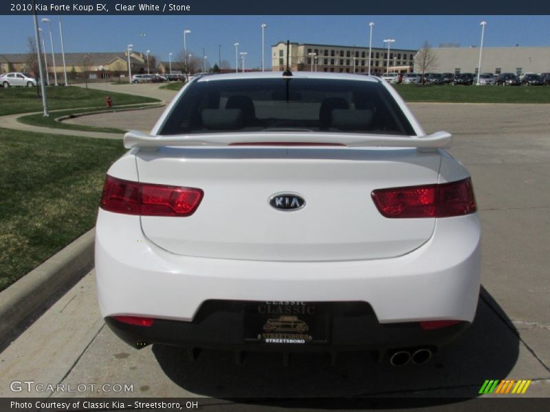 Clear White / Stone 2010 Kia Forte Koup EX