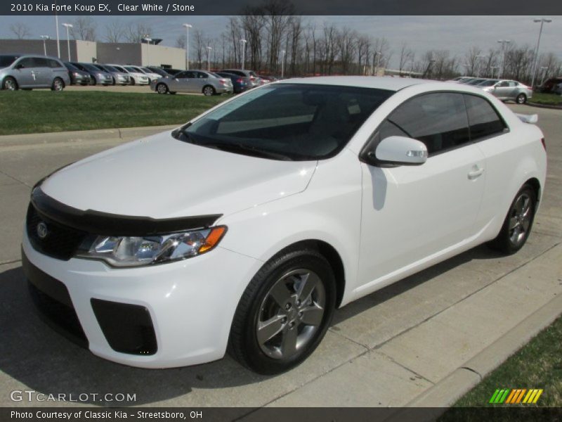Clear White / Stone 2010 Kia Forte Koup EX