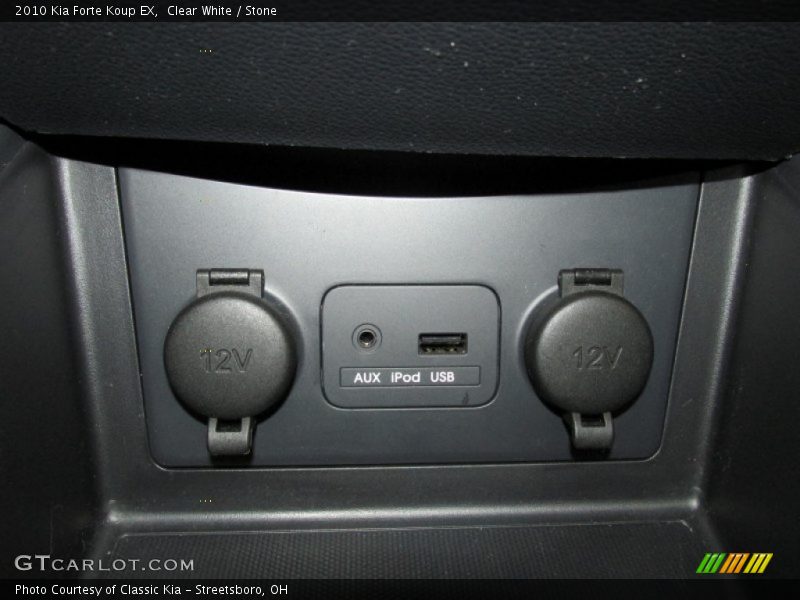 Clear White / Stone 2010 Kia Forte Koup EX