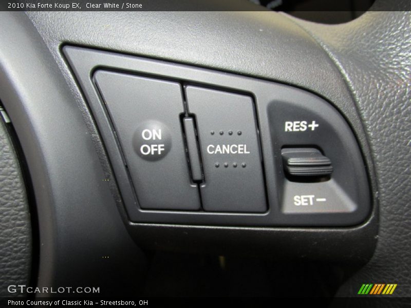 Clear White / Stone 2010 Kia Forte Koup EX