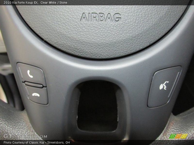 Clear White / Stone 2010 Kia Forte Koup EX