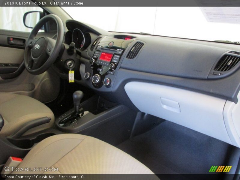Clear White / Stone 2010 Kia Forte Koup EX
