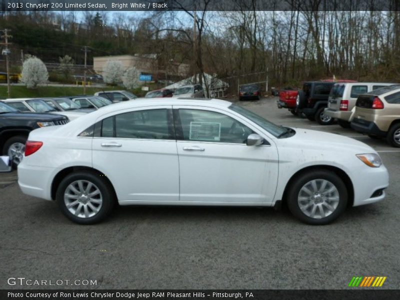 Bright White / Black 2013 Chrysler 200 Limited Sedan