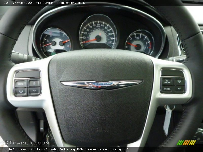 Bright White / Black 2013 Chrysler 200 Limited Sedan