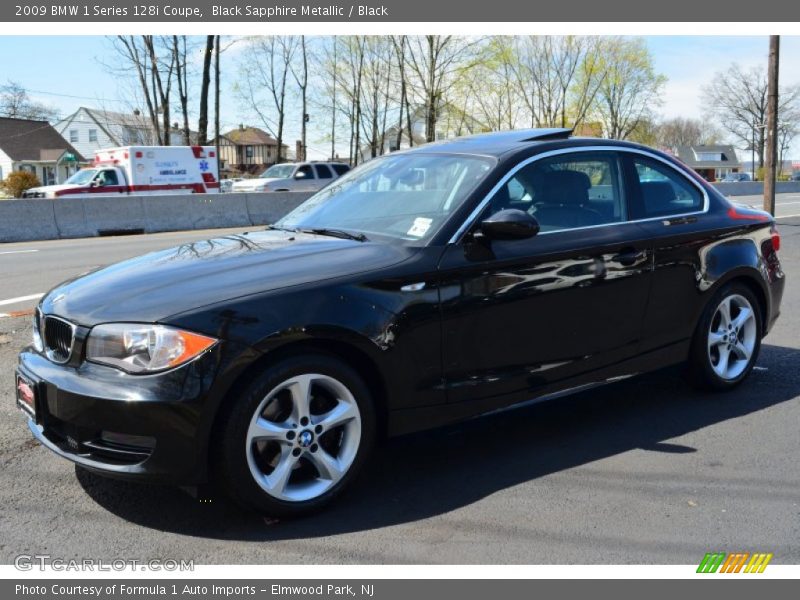 Black Sapphire Metallic / Black 2009 BMW 1 Series 128i Coupe