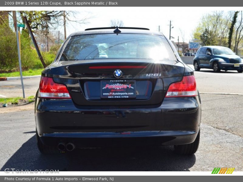 Black Sapphire Metallic / Black 2009 BMW 1 Series 128i Coupe