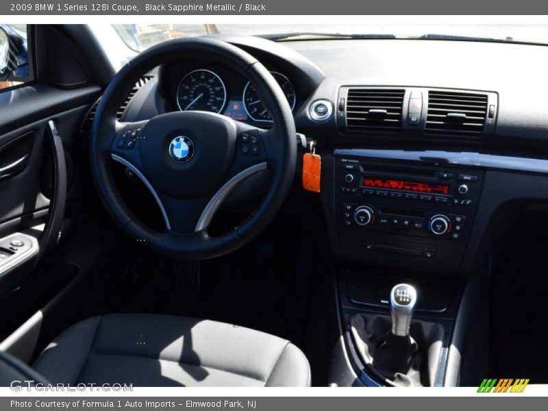 Black Sapphire Metallic / Black 2009 BMW 1 Series 128i Coupe
