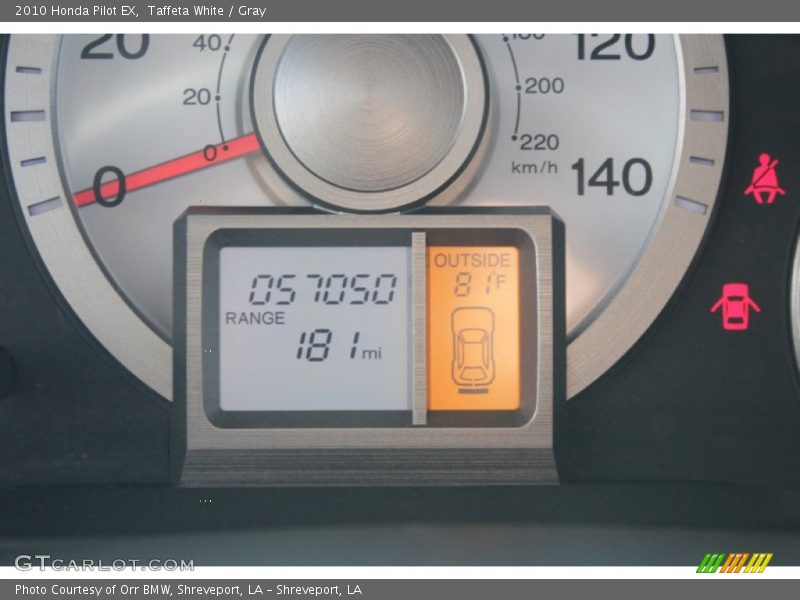 Taffeta White / Gray 2010 Honda Pilot EX