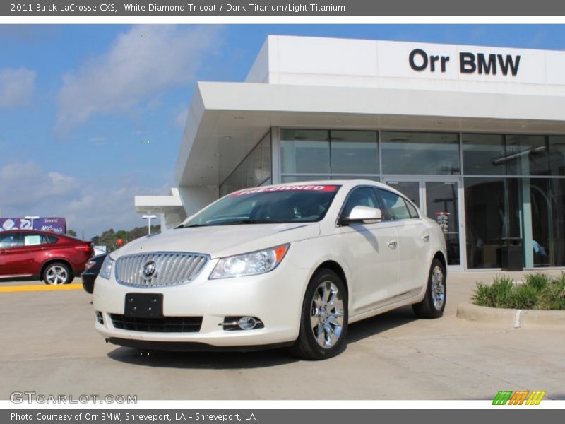 White Diamond Tricoat / Dark Titanium/Light Titanium 2011 Buick LaCrosse CXS