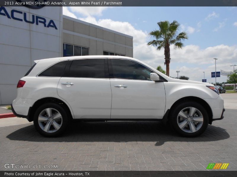 Aspen White Pearl / Parchment 2013 Acura MDX SH-AWD Advance