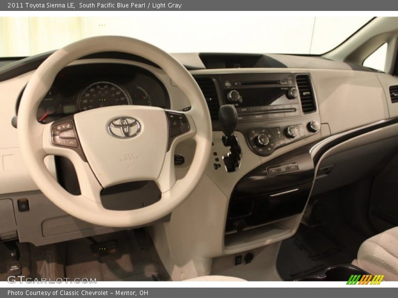 South Pacific Blue Pearl / Light Gray 2011 Toyota Sienna LE