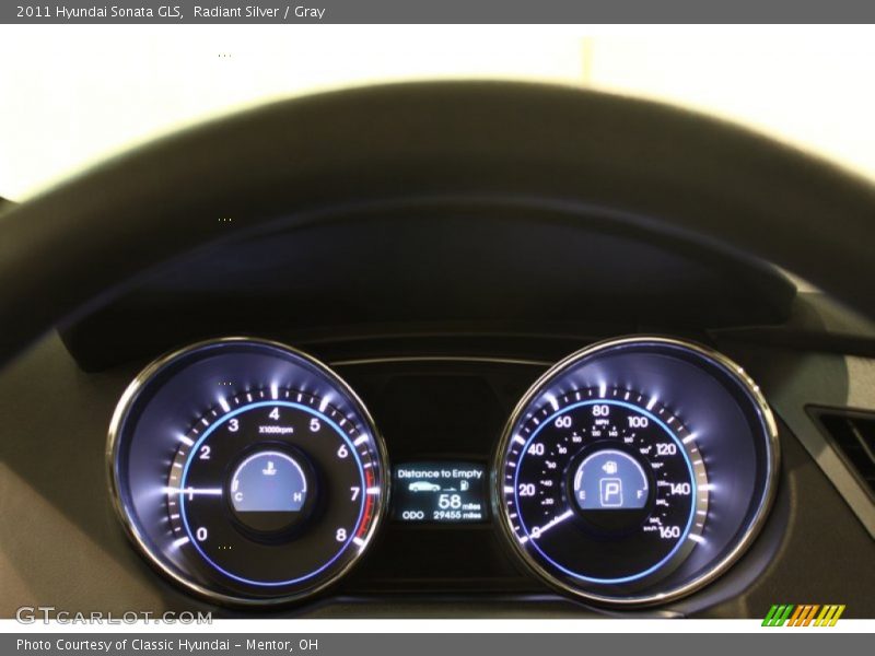 Radiant Silver / Gray 2011 Hyundai Sonata GLS