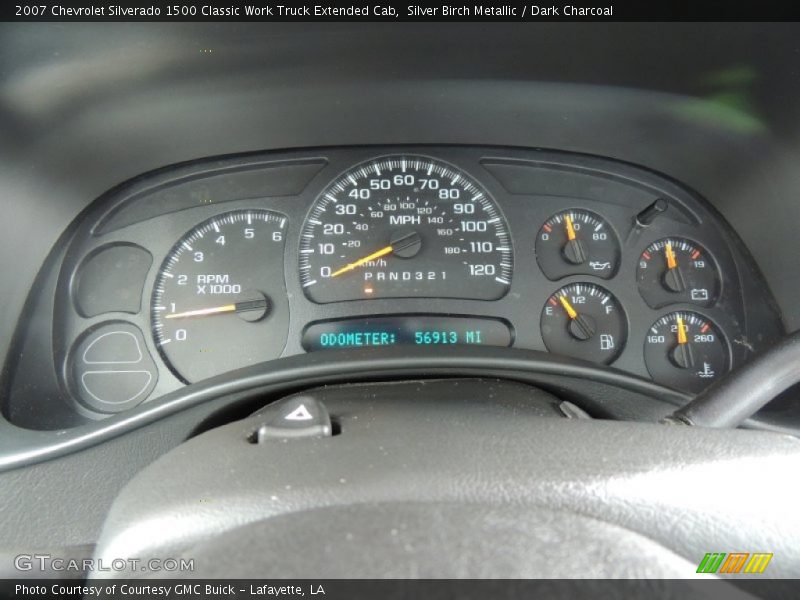 Silver Birch Metallic / Dark Charcoal 2007 Chevrolet Silverado 1500 Classic Work Truck Extended Cab