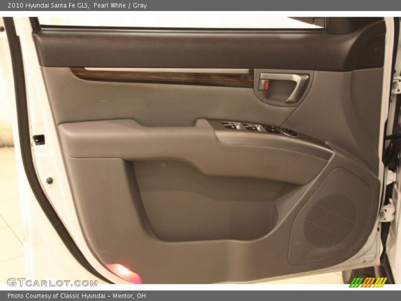 Pearl White / Gray 2010 Hyundai Santa Fe GLS