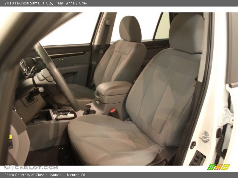 Pearl White / Gray 2010 Hyundai Santa Fe GLS