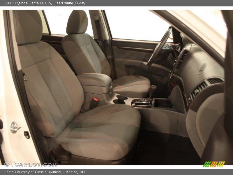 Pearl White / Gray 2010 Hyundai Santa Fe GLS