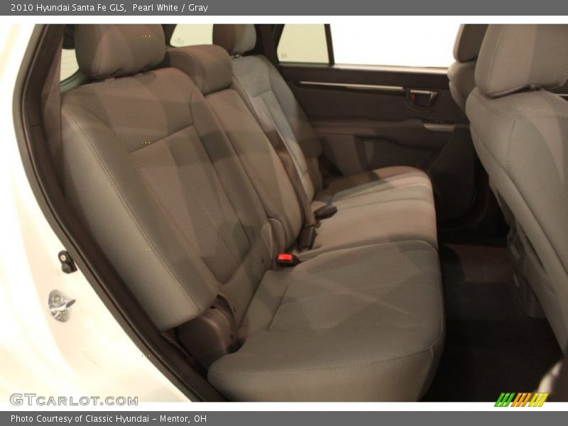 Pearl White / Gray 2010 Hyundai Santa Fe GLS