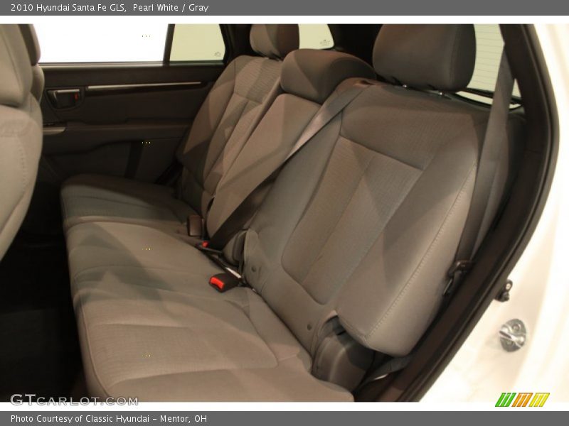 Pearl White / Gray 2010 Hyundai Santa Fe GLS