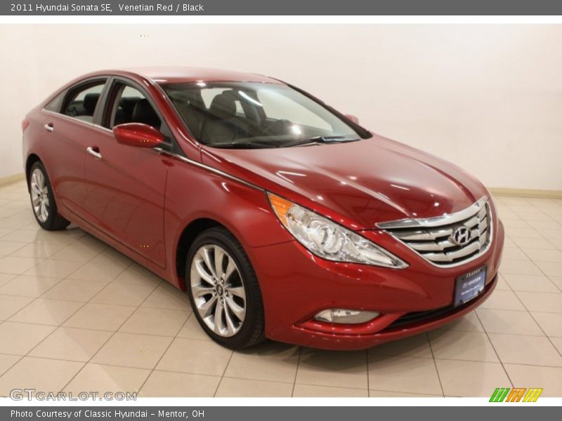 Venetian Red / Black 2011 Hyundai Sonata SE
