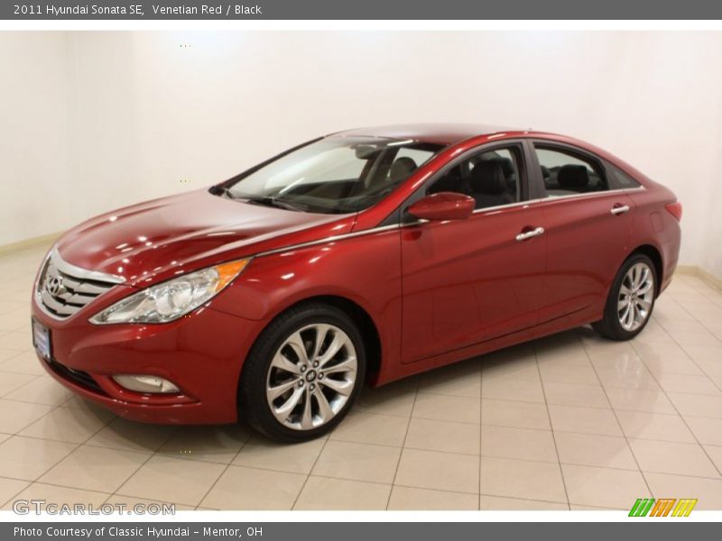 Venetian Red / Black 2011 Hyundai Sonata SE